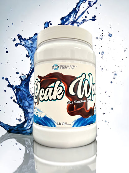 Henley Beach Protein Co (HBPC) PEAK WPI (natural whey protein isolate) dutch chocolate, creamy vanilla. Australian made, artificial ingredient free, high protein, clean, low carb, low sugar. Protein that fits your macros, Affordable supplements, premium quality